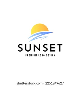 Sun logo design vector template Icon symbol Illustration 