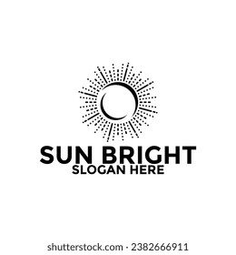 Sun logo design vector template, creative sun idea logo concept
