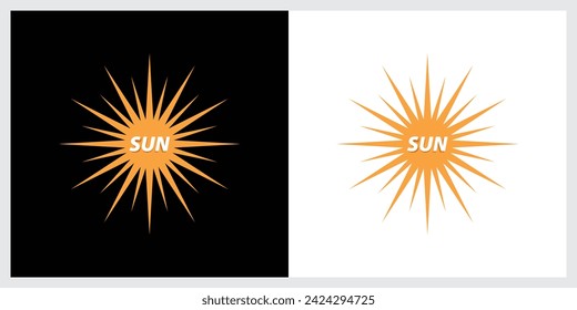 Sun logo design vector template Icon symbol Illustration