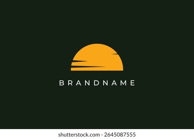 Sun logo design vector template.