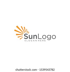 Sun Logo Element Vector Icon. Creative Abstract Shape Orange Color sun Logo Template