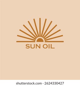 Das Sonnenlogo ist in Form von Linien in Form von Sonnenlicht