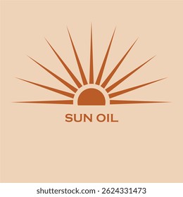 The sun logo is in the form of tapered lines in the form of sunlight