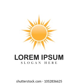 Sun logo generic naturally vector icons design illustration concept emblem isolated