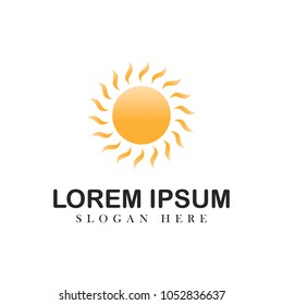 Sun logo generic naturally vector icons design illustration concept emblem isolated