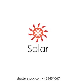 sun logo graphic design concept. Editable sun element, can be used as logotype, icon, template in web and print 