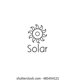 sun logo graphic design concept. Editable sun element, can be used as logotype, icon, template in web and print 
