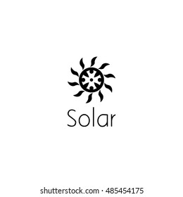 sun logo graphic design concept. Editable sun element, can be used as logotype, icon, template in web and print 