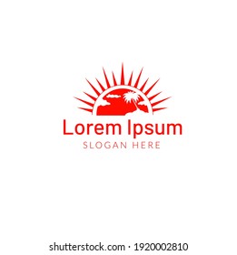 Sun logo and Holiday Atmosphere, Creative Vector Template