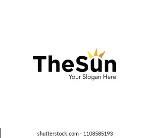 Sun logo icon. abstract sun design illustration