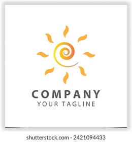 sun logo icon abstract hand drawn illustration
