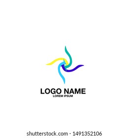 sun logo icon for beauty or farm company
