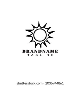 sun logo icon design modern vector illustration