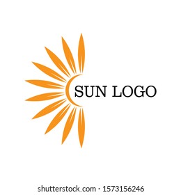 Sun Logo Icon Design Stock Vector
