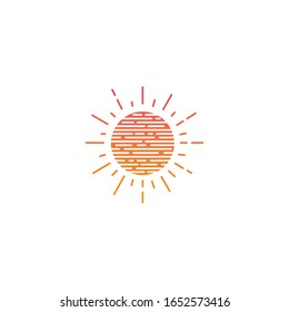 Sun logo icon design template