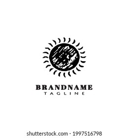 sun logo icon design template modern vector illustration