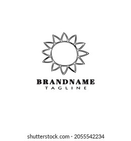 sun logo icon design template modern vector