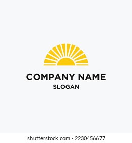 Sun logo icon design template vector illustration