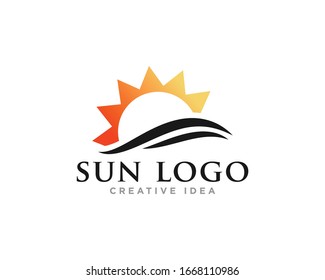 Sun Logo Icon Design Vector