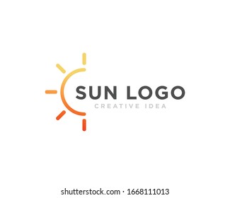 Sun Logo Icon Design Vector