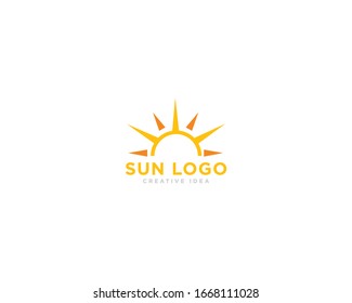 Sun Logo Icon Design Vector