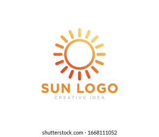 Sun Logo Icon Design Vector