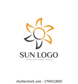 Sun Logo Icon Design Vector