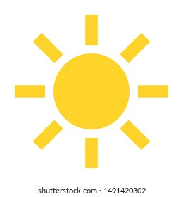 sun logo icon flat style isolated on white background. vector illustration 