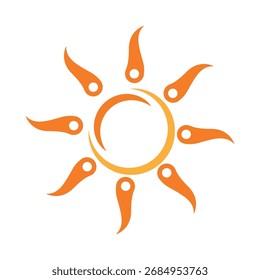 Sun logo icon illustration design
