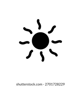 Ilustración de icono de logotipo de sol plana