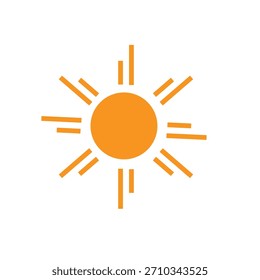 sol   ícone de logotipo ilustração plana