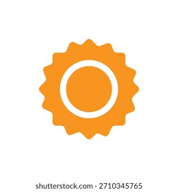 sun logo icon illustration simple flat