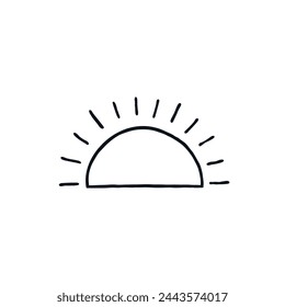 Sun logo icon sign Doodle design