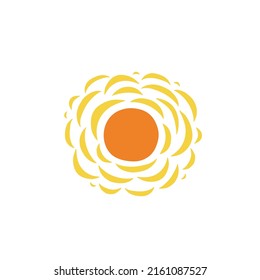 Sun logo icon sign emblem Hand drawn symbol Abstract doodle design Cartoon children's style Fashion print clothes apparel greeting invitation card cover flyer summer poster banner cover background ad