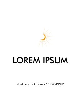 sun logo icon, symbol of light for alternative energy industry or agriculture company