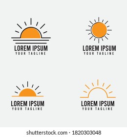 Sun Logo and Icon Template.