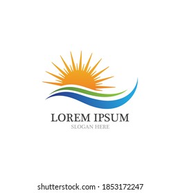 Sun  Logo and icon  Template design
