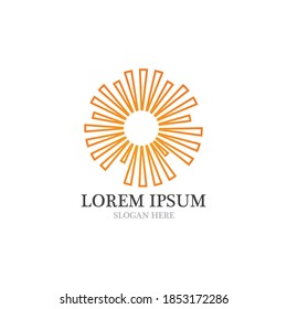 Sun  Logo and icon  Template design