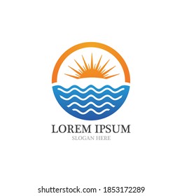 Sun  Logo and icon  Template design