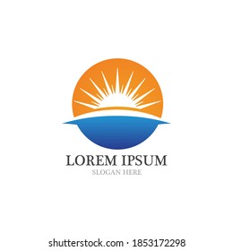 Sun  Logo and icon  Template design