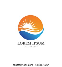 Sun  Logo and icon  Template design