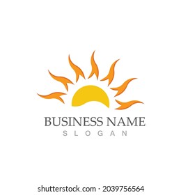Sun Logo icon Template design