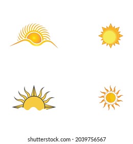 Sun Logo icon Template design