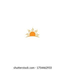 Sun logo icon template illustration