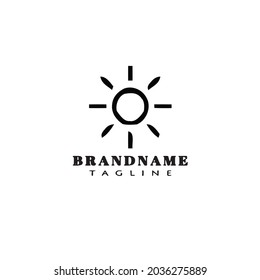 sun logo icon template modern vector illustration
