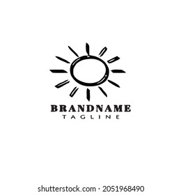 sun logo icon template modern vector illustration