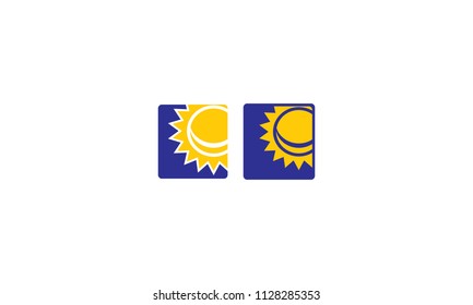 sun logo icon vector