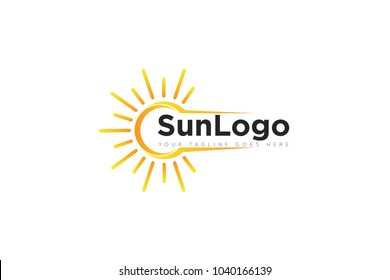 sun logo and sun icon Vector design Template. Vector Illustrator Eps.10