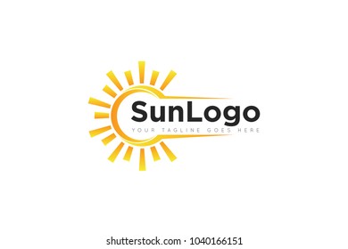 sun logo and sun icon Vector design Template. Vector Illustrator Eps.10