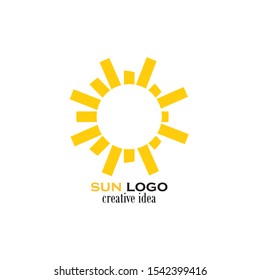 sun logo and sun icon Vector design Template. Vector